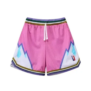 Graphic Print Basketball Shorts for Men Clothing Street Vintage Color Contrast Mens Shorts Casual Shorts Men Sweatpants Pants