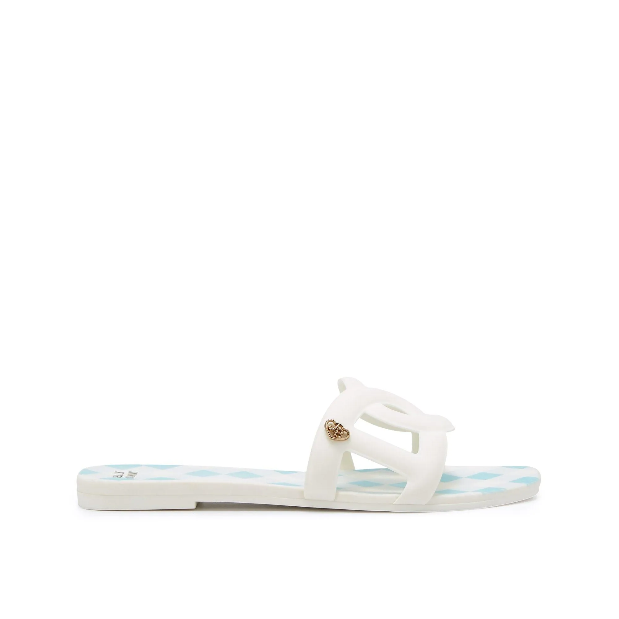 Grase Bruce Flat Sandals White