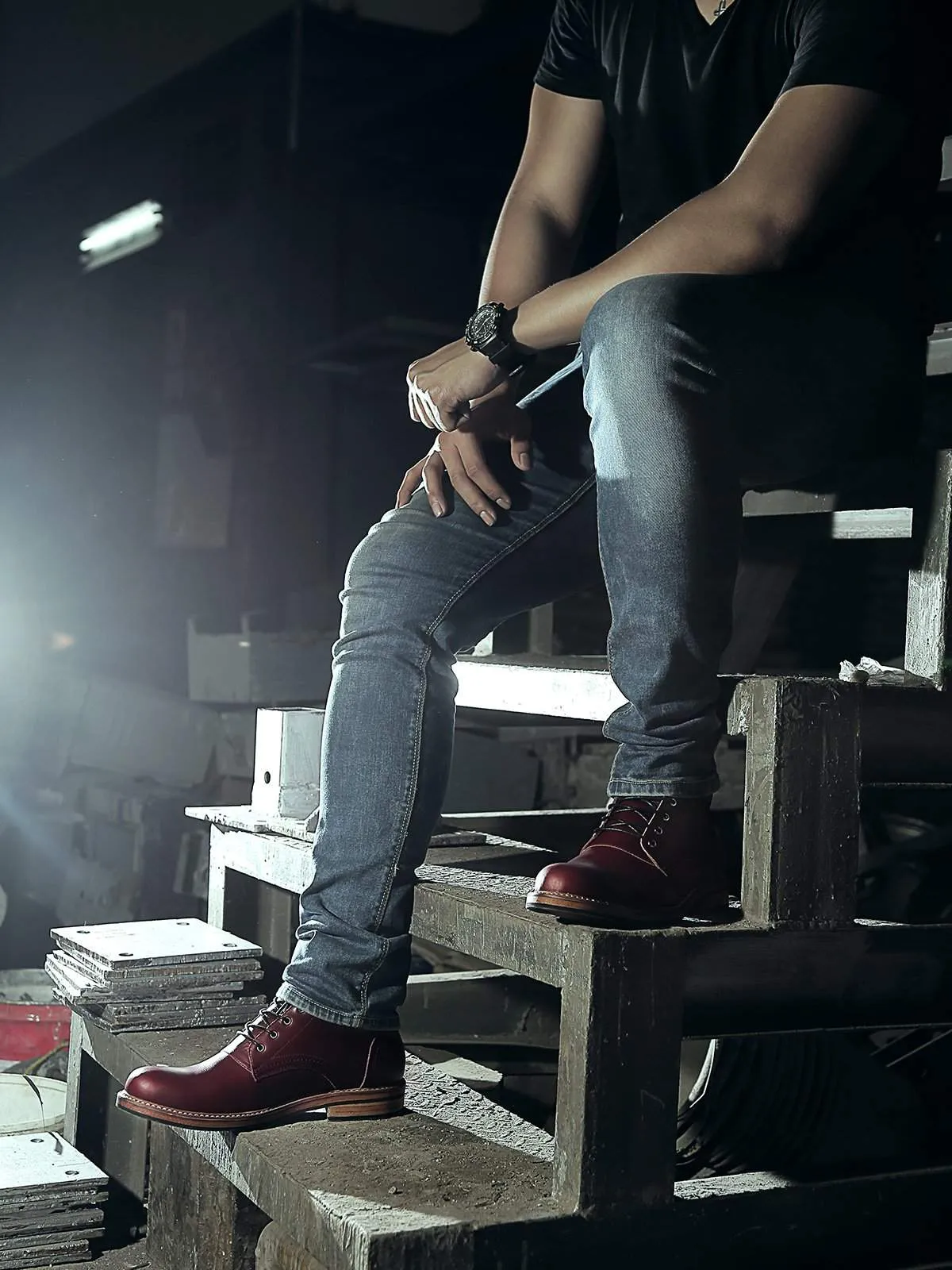 Heimdall Raider Boots Maroon