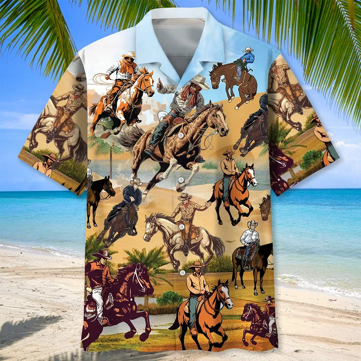 HORSE COWBOY HAWAIIAN SHIRT