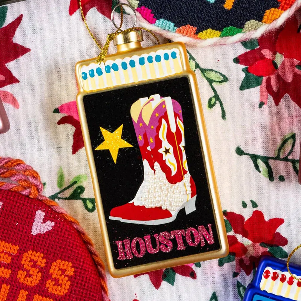 Houston Matchbook Ornament 3.5"