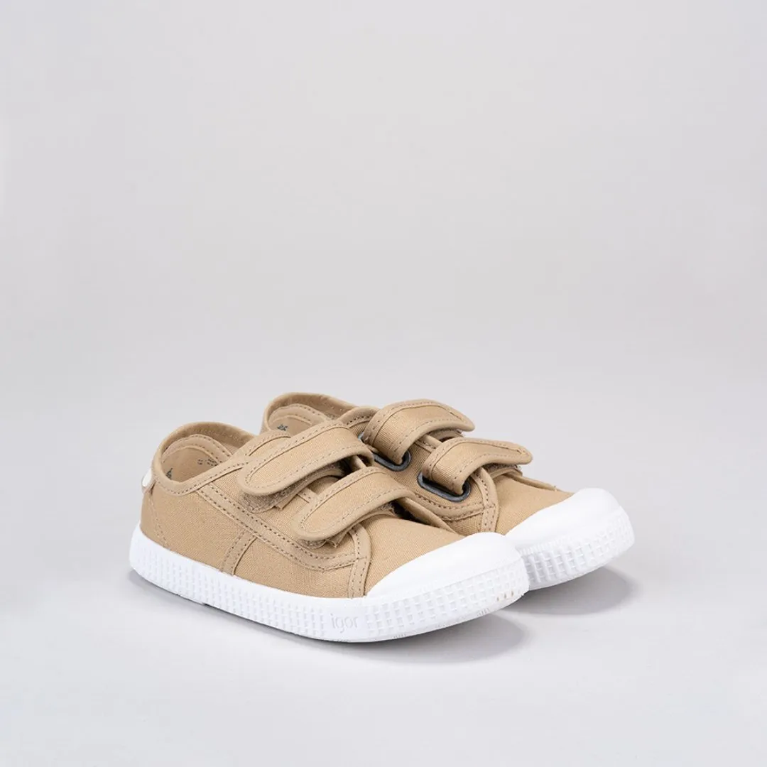 Igor: Berri Velcro Sneakers - Beige