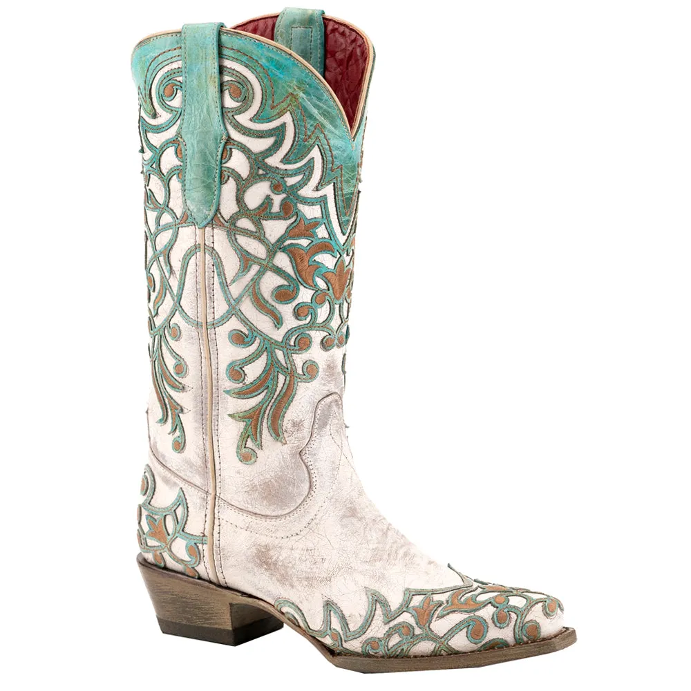 Ivy Embroidered Snip Toe Cowboy Boots