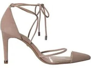 KENNETH COLE NY - RILEY VINYL TIE SUEDE HIGH HEEL PUMPS **FREE SHIPPING**