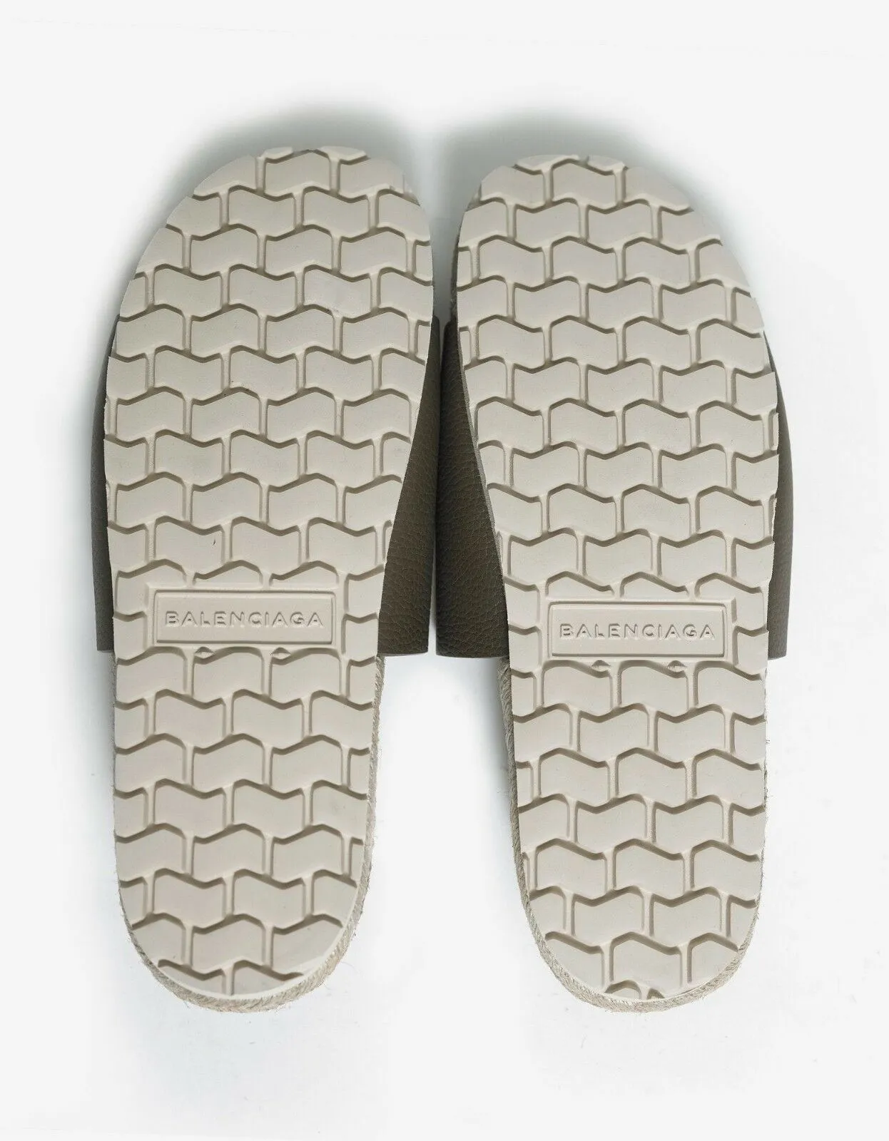 Khaki Leather Espadrille Sandals