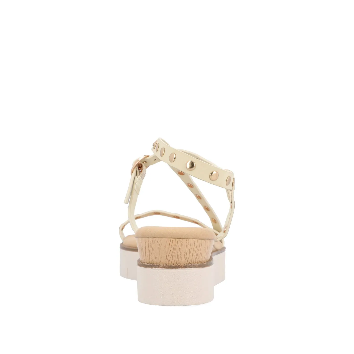 LINDSAY PLATFORM SANDALS IN FAUX LEATHER