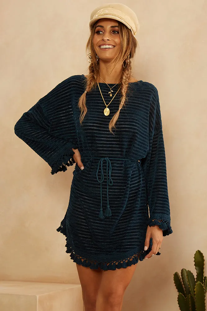 Long Distance Call Dress Teal