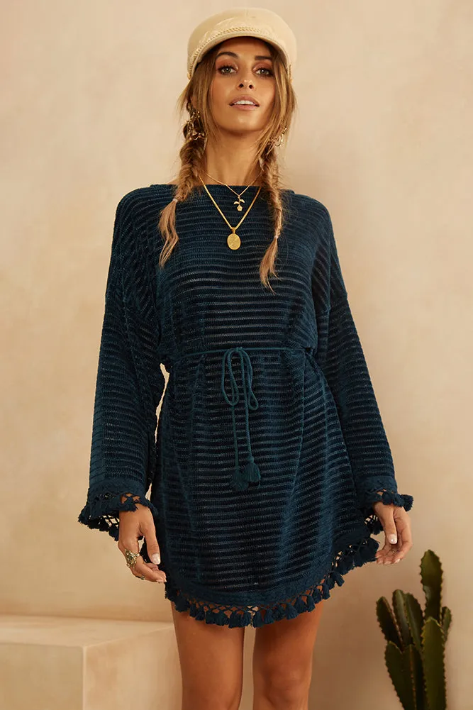 Long Distance Call Dress Teal