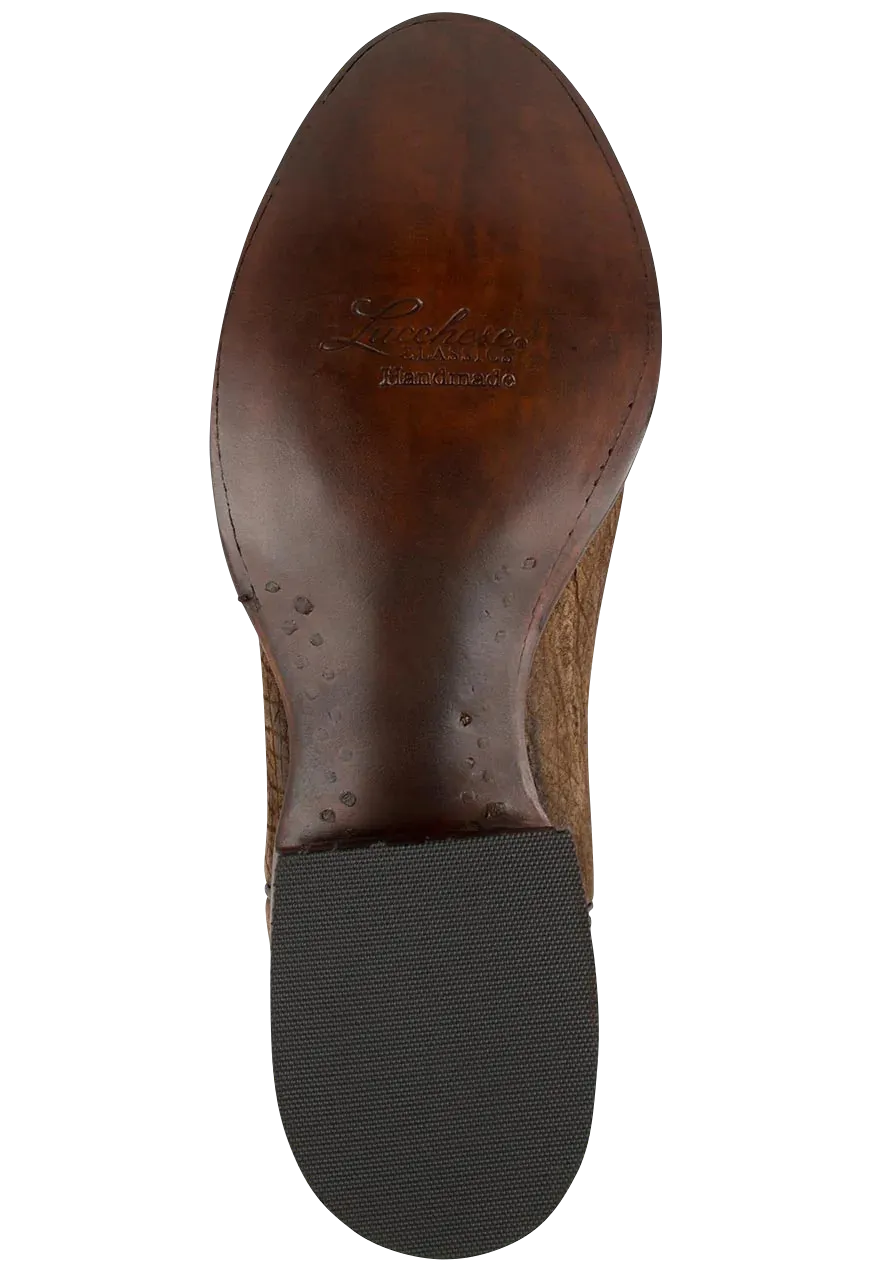 Lucchese Men's Hippo Cowboy Boots - Tan