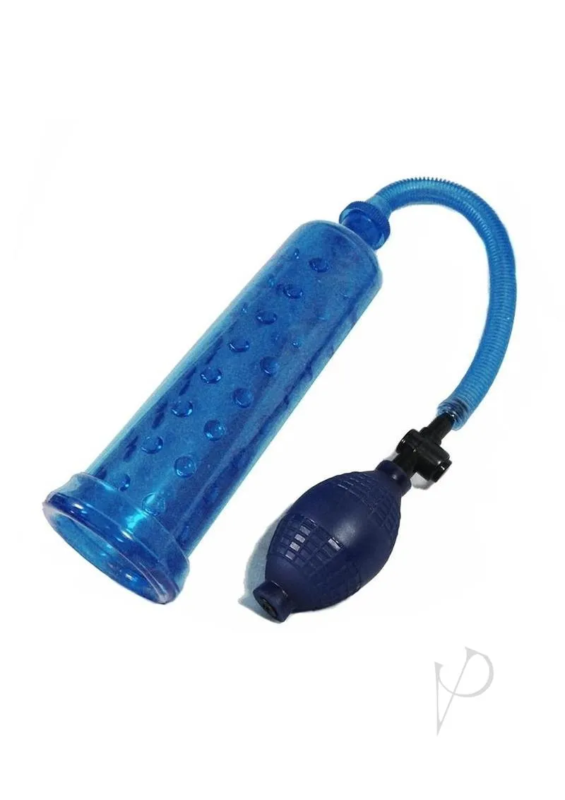 Male Power Pump W/grip-blue