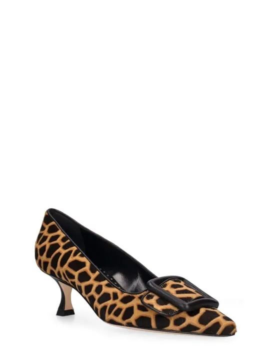 Manolo Blahnik   50mm Maysale ponyhair pumps 