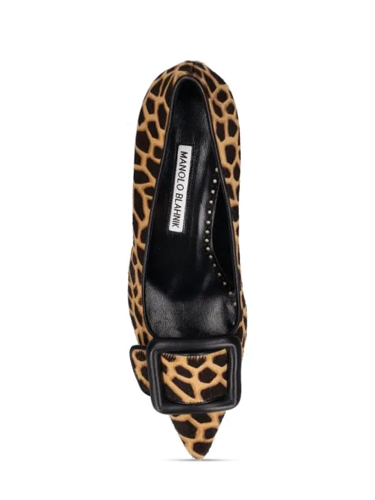 Manolo Blahnik   50mm Maysale ponyhair pumps 