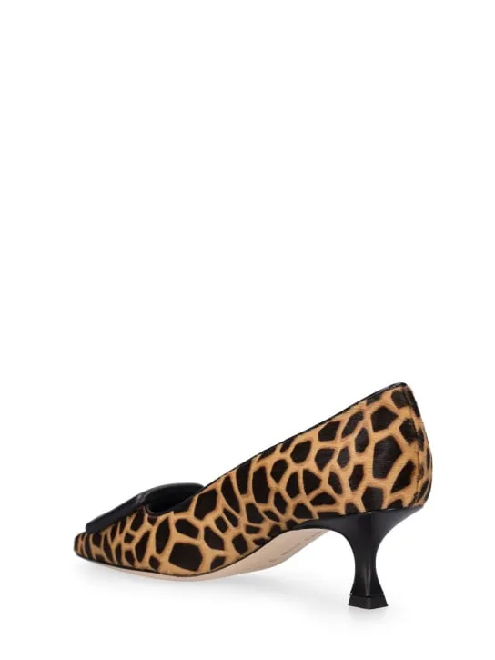Manolo Blahnik   50mm Maysale ponyhair pumps 