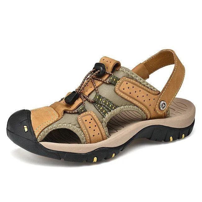 Men's Casual Shoes Sandals Genuine Leather Roman Style Beach Sandals