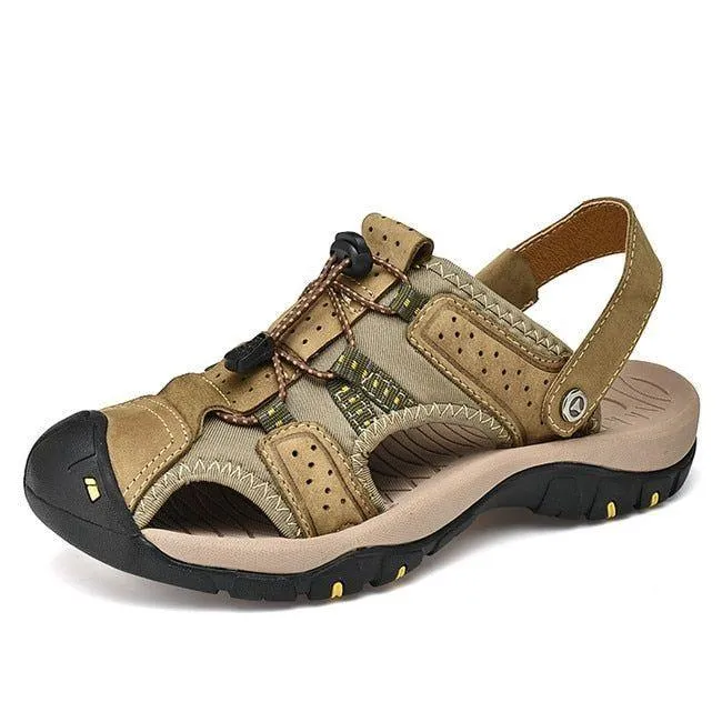 Men's Casual Shoes Sandals Genuine Leather Roman Style Beach Sandals