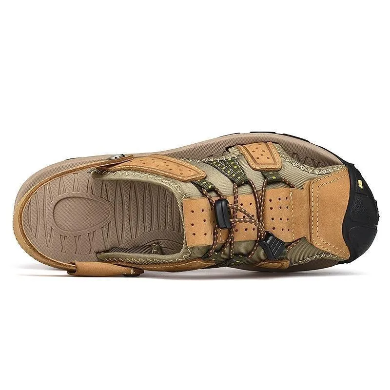 Men's Casual Shoes Sandals Genuine Leather Roman Style Beach Sandals