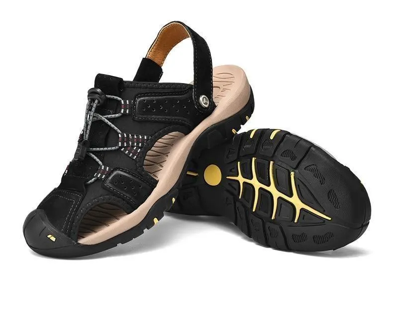 Men's Casual Shoes Sandals Genuine Leather Roman Style Beach Sandals