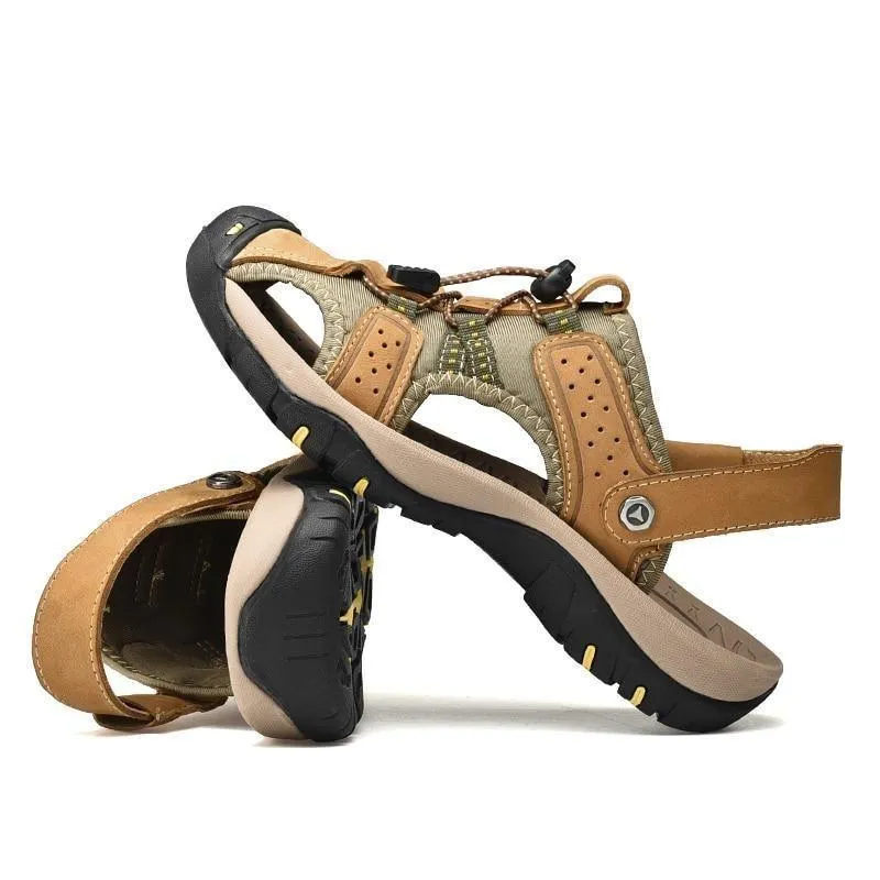 Men's Casual Shoes Sandals Genuine Leather Roman Style Beach Sandals