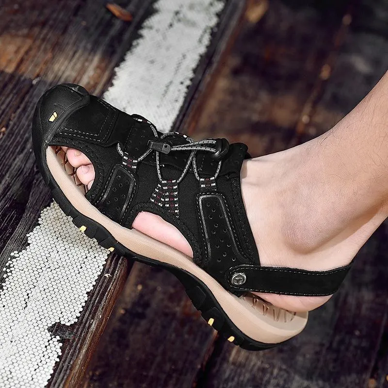 Men's Casual Shoes Sandals Genuine Leather Roman Style Beach Sandals
