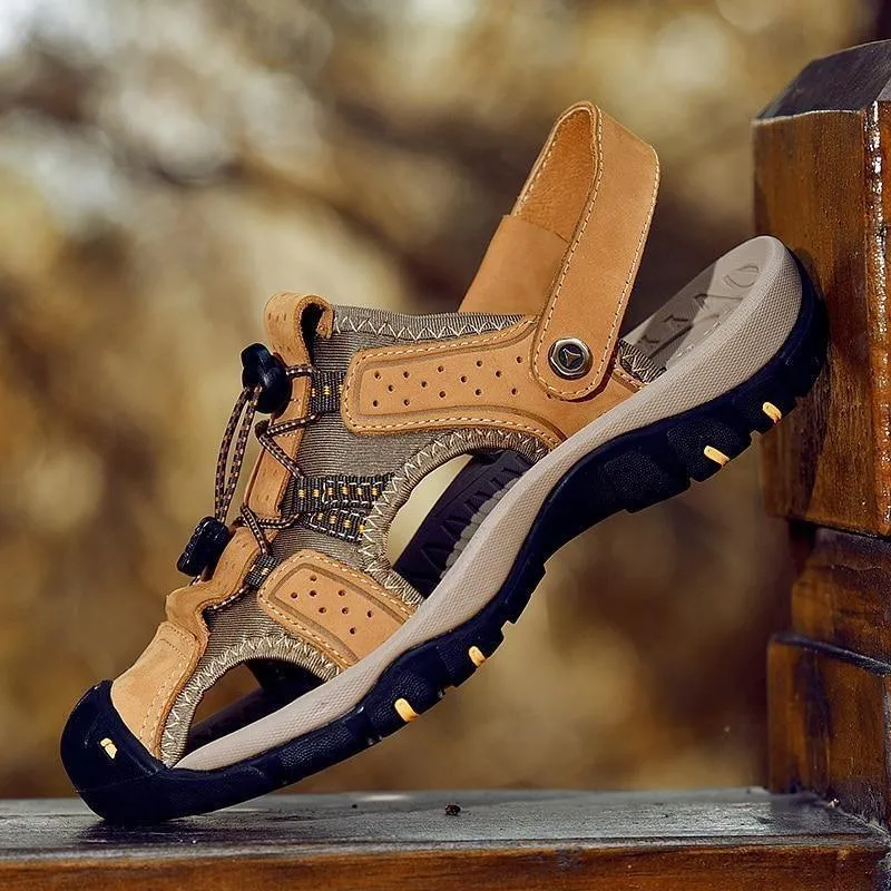 Men's Casual Shoes Sandals Genuine Leather Roman Style Beach Sandals