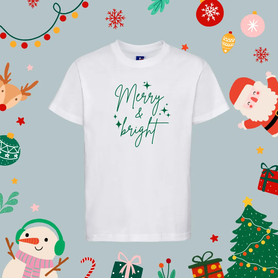 Merry & Bright print T-shirt