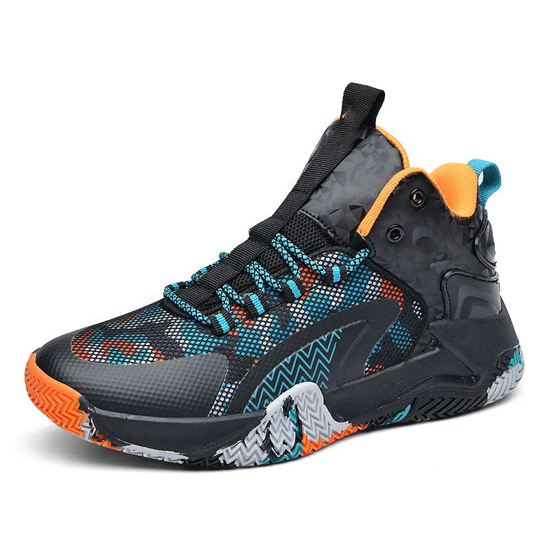 Mesh Large Size High-top Basketball Shoes Student Running