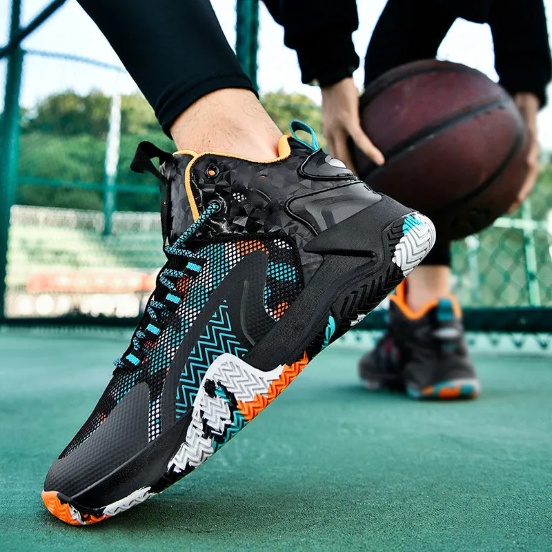 Mesh Large Size High-top Basketball Shoes Student Running