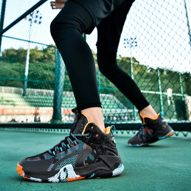 Mesh Large Size High-top Basketball Shoes Student Running
