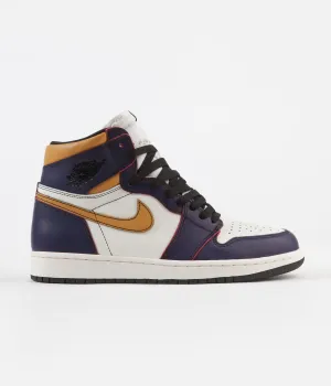 Nike SB Air Jordan 1 OG Defiant Shoes - Court Purple / Black - Sail - University Gold