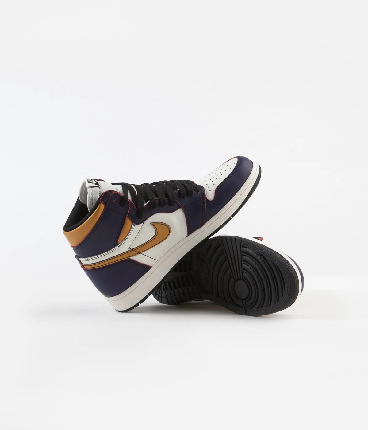 Nike SB Air Jordan 1 OG Defiant Shoes - Court Purple / Black - Sail - University Gold