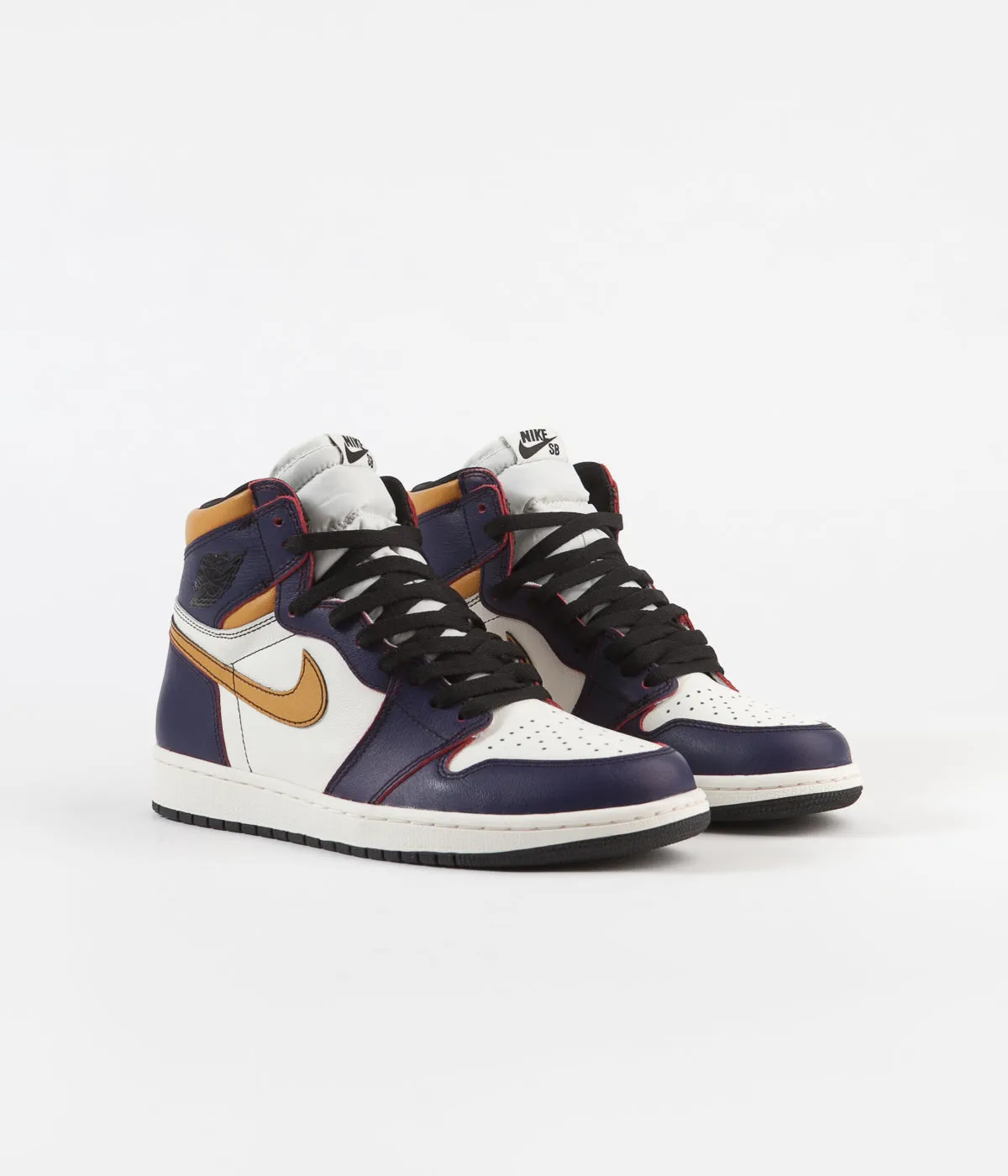Nike SB Air Jordan 1 OG Defiant Shoes - Court Purple / Black - Sail - University Gold