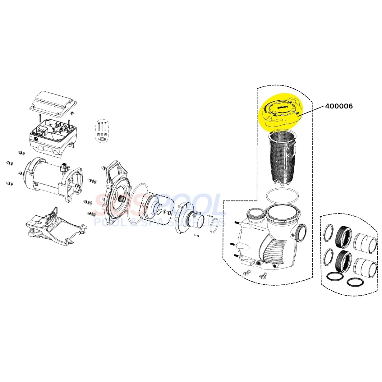 Pentair Lid and Locking Ring Assembly For WhisperfloXF and IntellifloXF Pumps | 400006