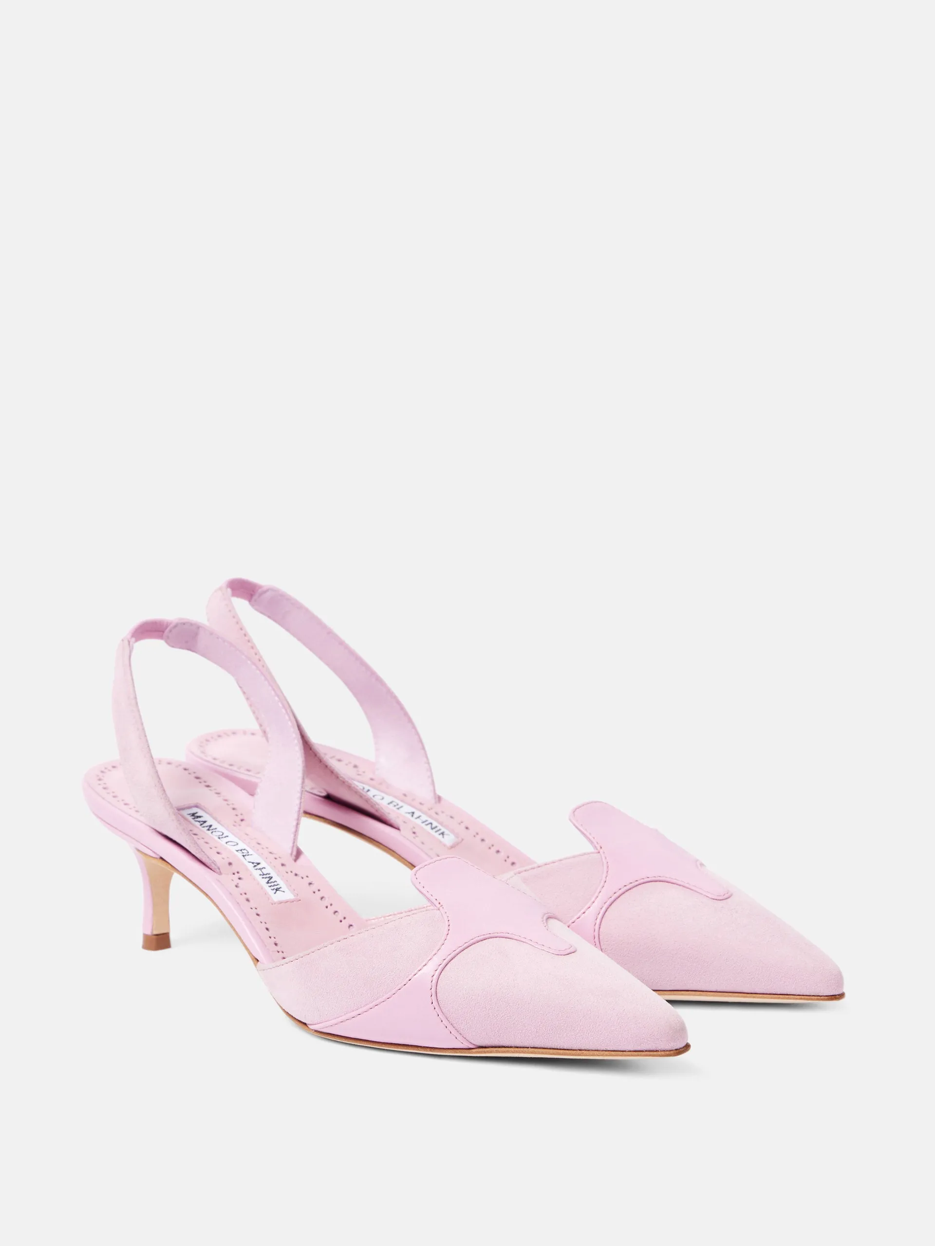 Poligleto 50 suede slingback pumps