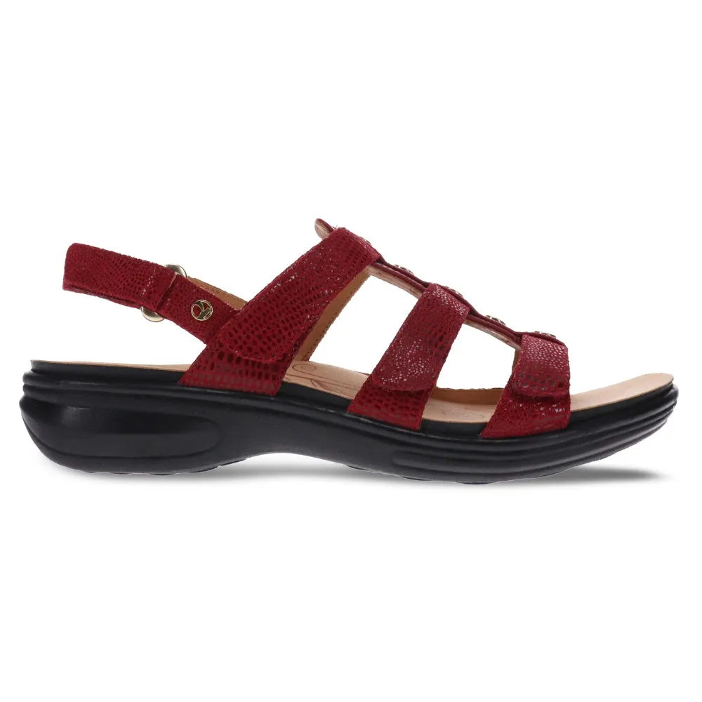 Revere Toledo Cherry Lizard Sandal (Women's)