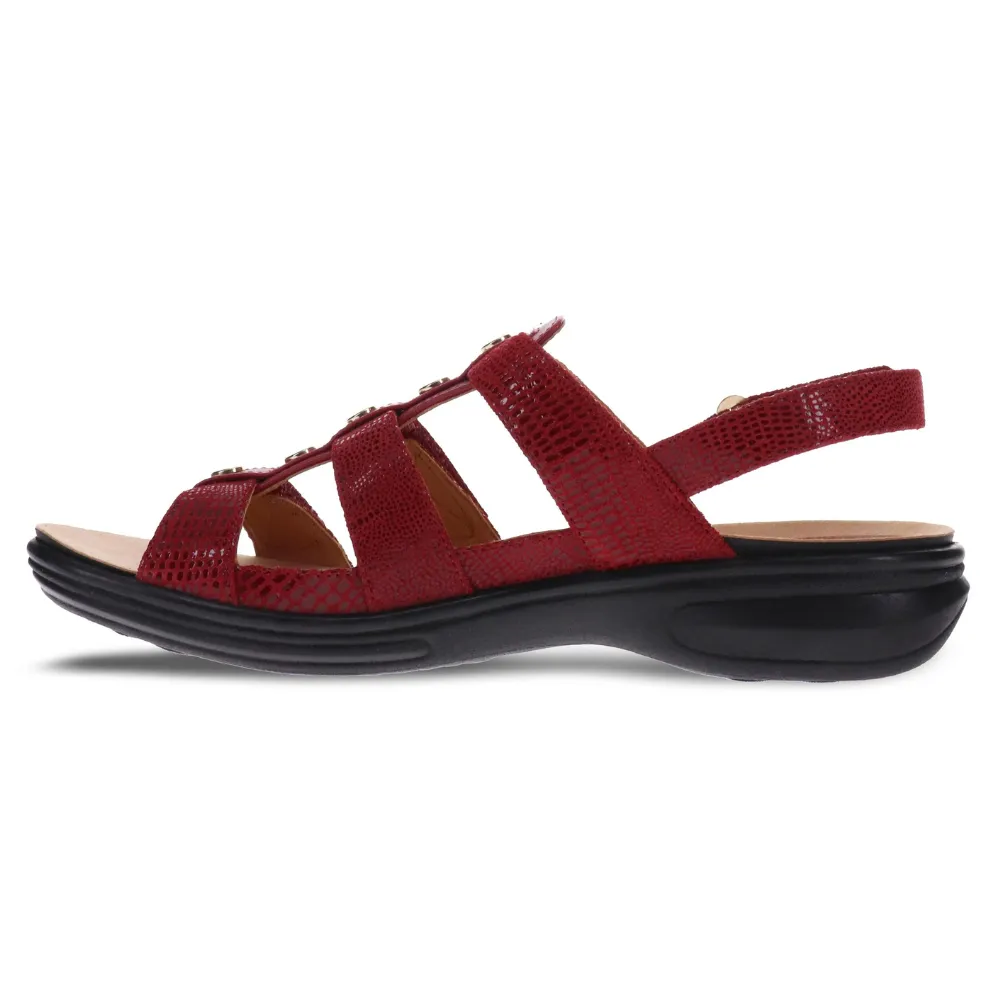 Revere Toledo Cherry Lizard Sandal (Women's)