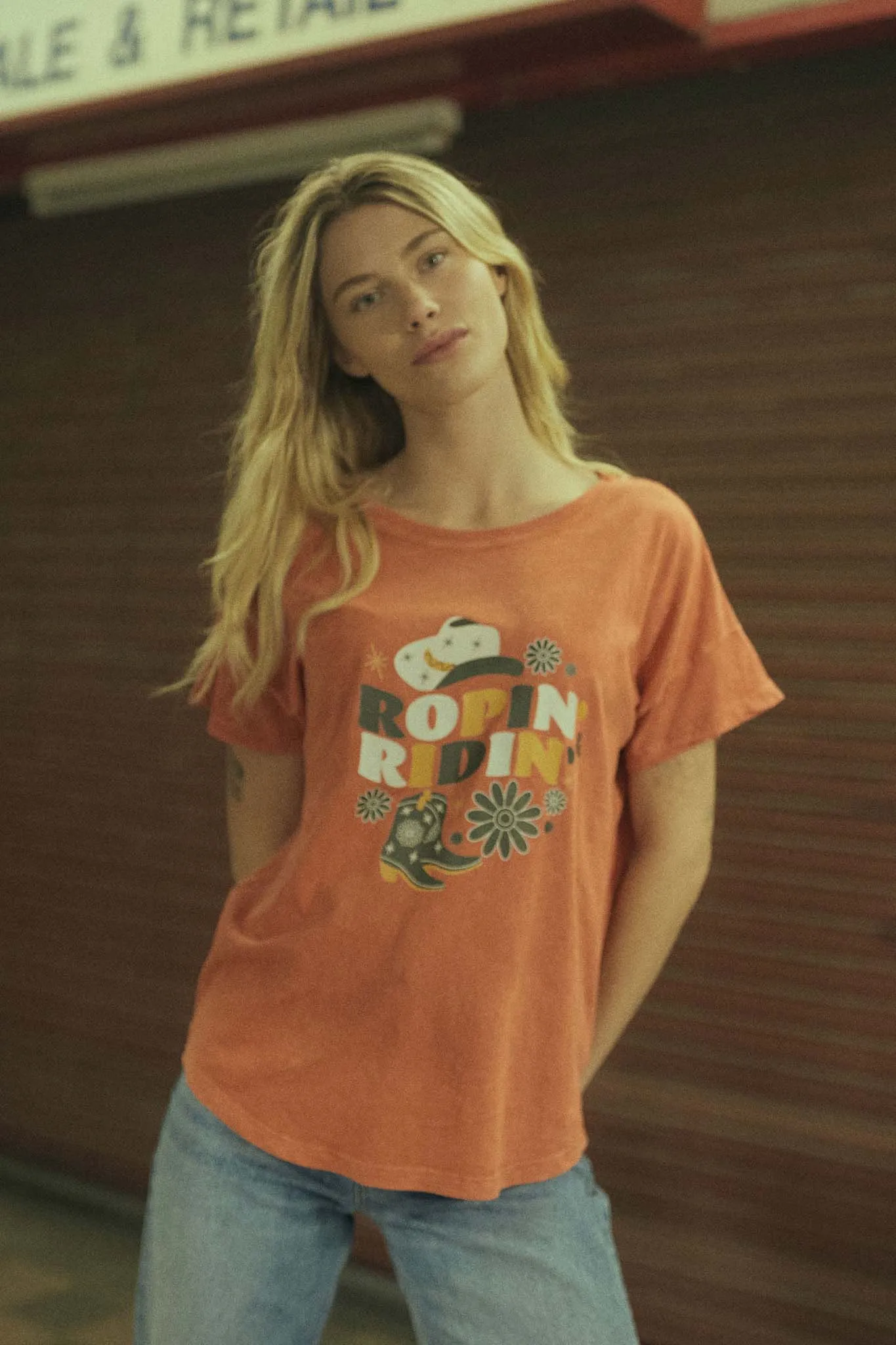 Ropin' & Ridin' Vintage-Wash Western Graphic Tee