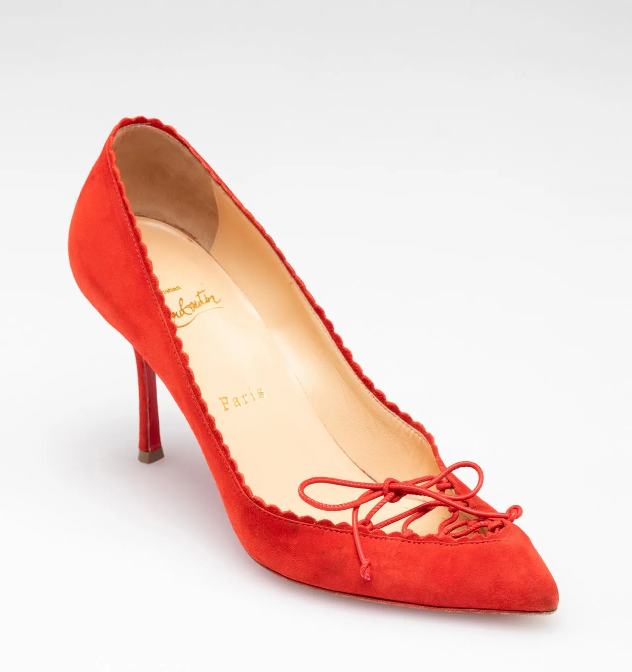 Scallop Pump Suede Sz 8.5/38.5
