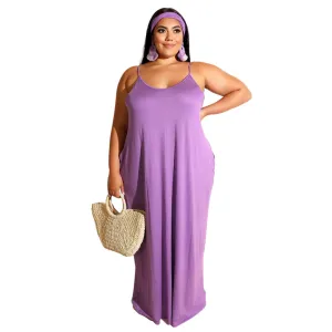 Shantel - Comfy Maxi Dress with Pockets L-3XL