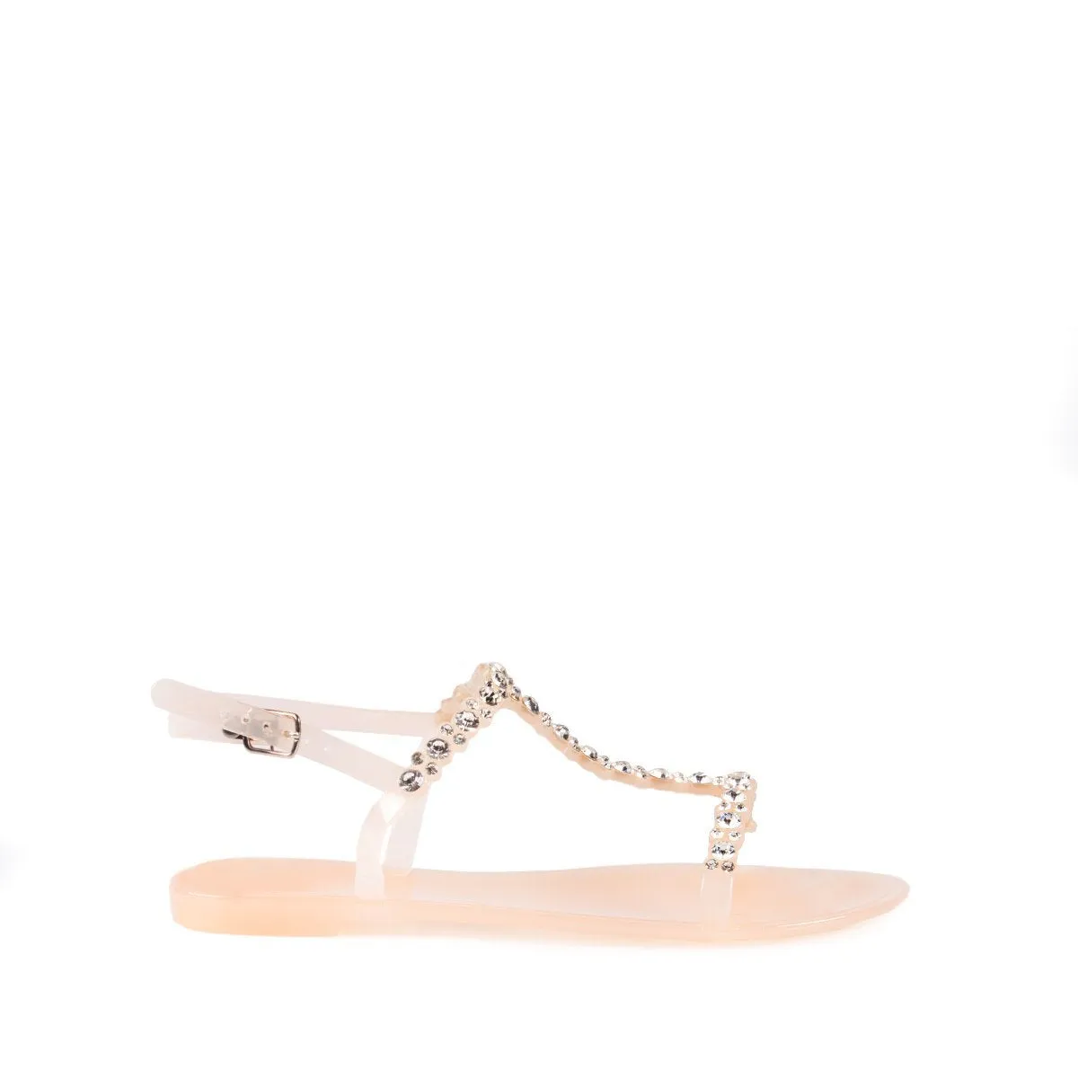 Tara T-Bar Diamante Detail Jelly Sandals