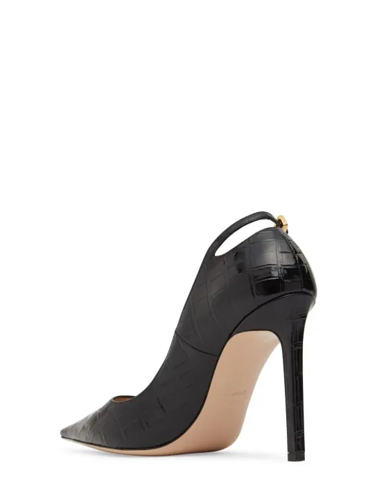 Tom Ford   105mm Angelina croc embossed pumps 