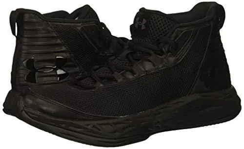 Under Armour Boys' Grade School Jet 2018 SYN Basketball Shoe, (002)/Black, 5.5