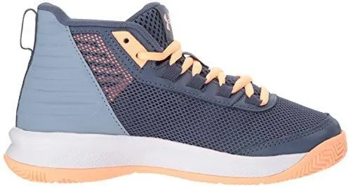 Under Armour Girls' Pre School Jet 2018 Basketball Shoe, Utility (500)/Washed Blue, 2.5