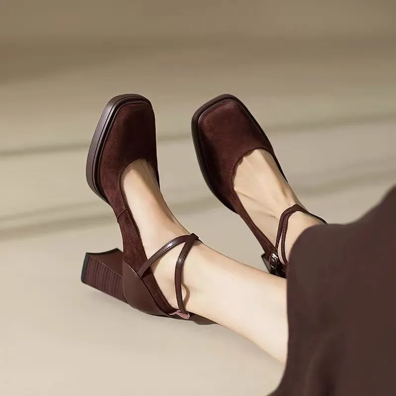 USS Shoes Alex Women's Ankle Straps Fashion Platform Pumps