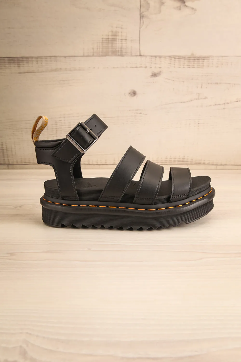 Vegan Blaire Black Gladiator | Strappy Sandals