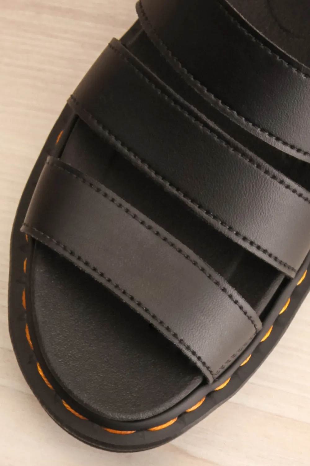 Vegan Blaire Black Gladiator | Strappy Sandals