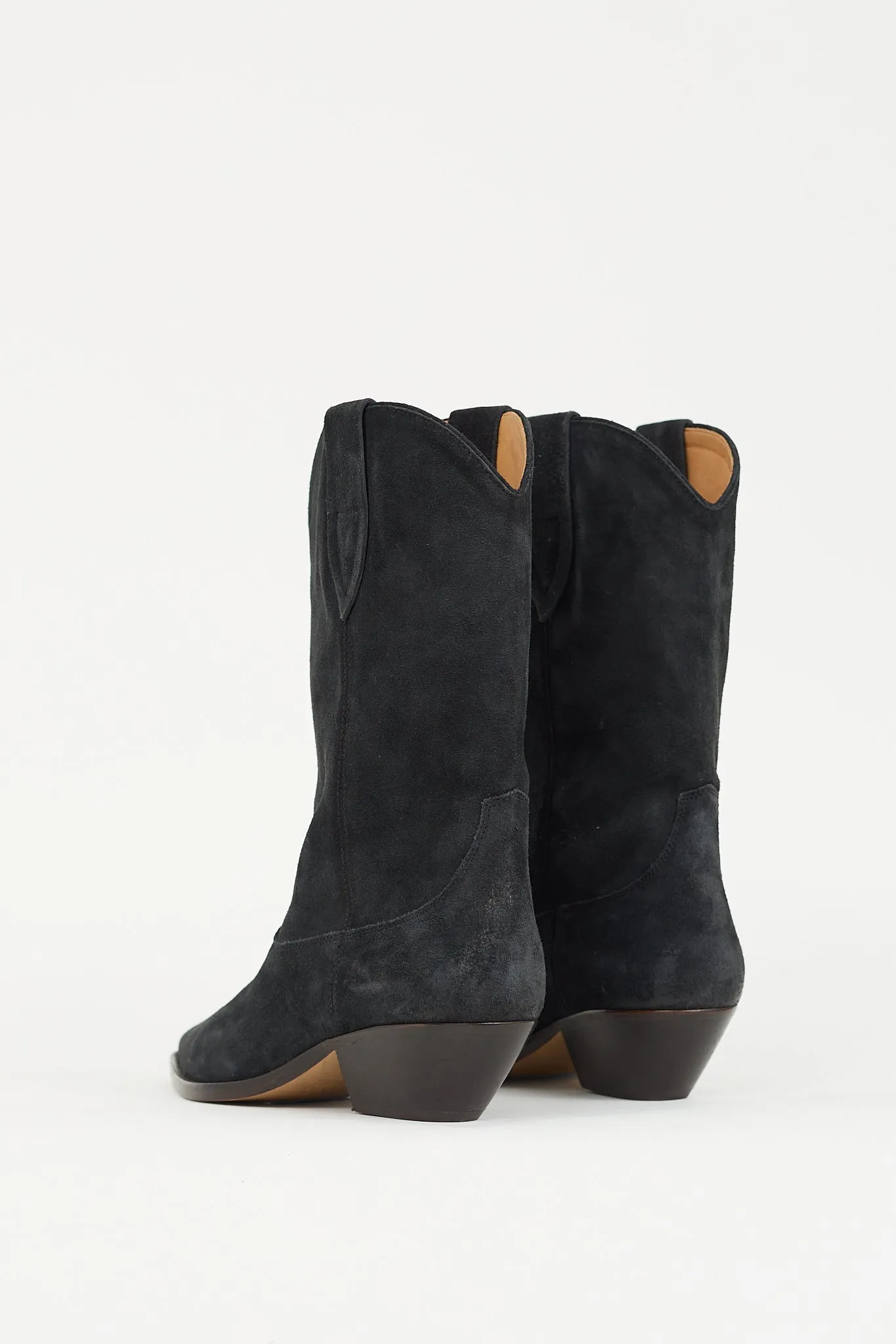 Washed Black Suede Dahope Cowboy Boot