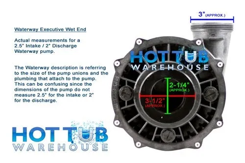 Waterway Executive 4 Horsepower 2 Spd 56 Frame Pump 3721621-13 - 2.5" Intake 2" Discharge