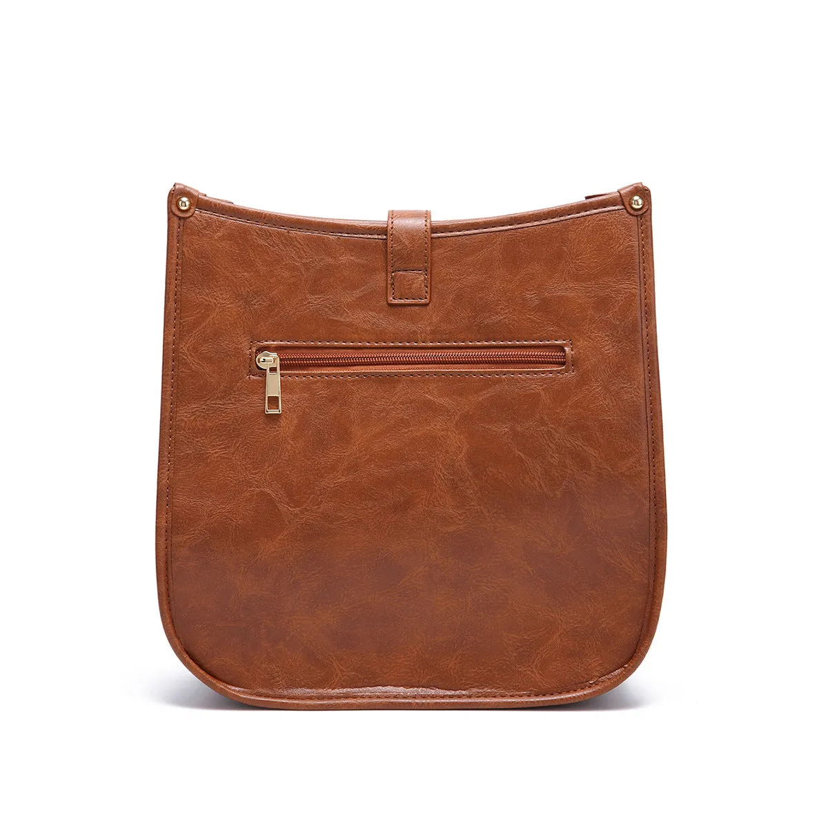 Western Cowboy Style Brown Cow Print Crossbody Bag