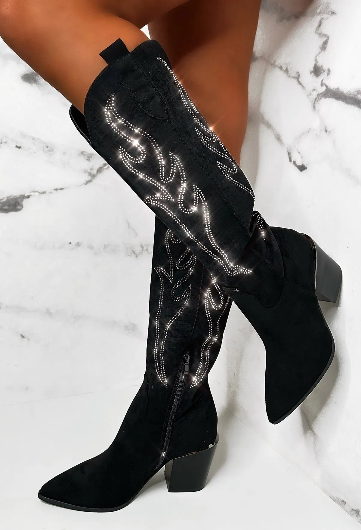 Western Jewel Black Diamond Cowboy Boots Limited Edition