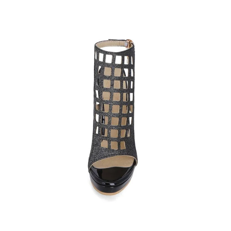 Women's Buckle High Heel Gladiator Sandals
